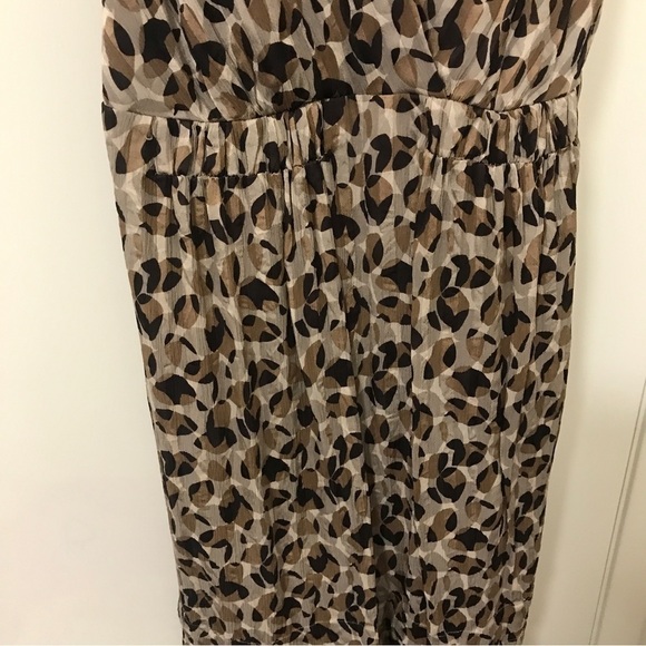 Bcbgmaxazria silk brown circle pattern mini dress - Picture 4 of 10